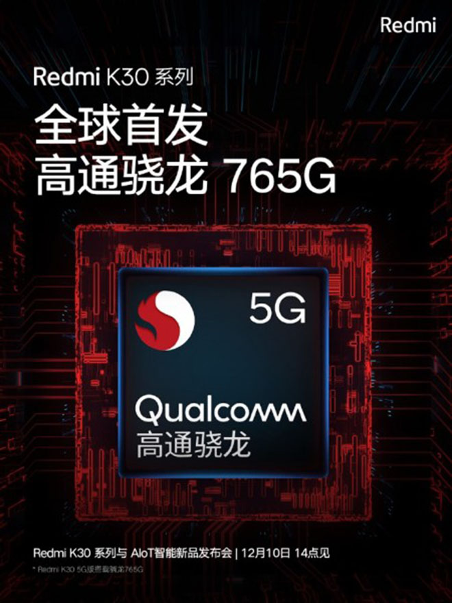 Redmi K30 xài chip tầm trung cực xịn vừa ra mắt của Qualcomm, màu siêu đẹp - 1