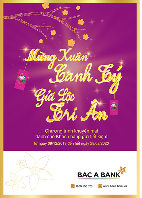 Mừng Xuân Canh Tý, BAC A BANK gửi lộc tri ân khách hàng gửi tiền - 1