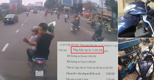 Clip: "Cà khịa" xe tải, hai thanh niên nhận cái kết đắng ngắt - 1