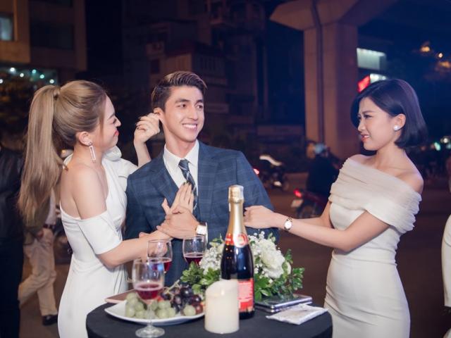 Phim - Á hậu Phương Nga hôn má "tình địch" Lương Thanh trước mặt bạn trai