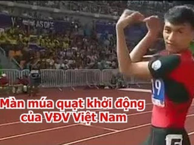 Bạn trẻ - Cuộc sống - Clip: VĐV điền kinh với màn "múa quạt" trước khi thi gây bão