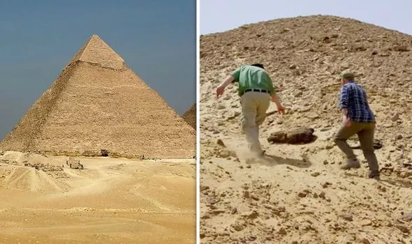 Nhà khảo cổ Đức tình cờ tìm thấy xác ướp lộ diện dưới cát.