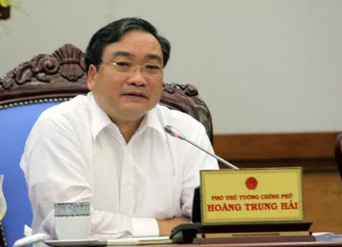 Ông Hoàng Trung Hải trong thời gian giữ cương vị Ủy viên Ban cán sự đảng, Phó Thủ tướng Chính phủ