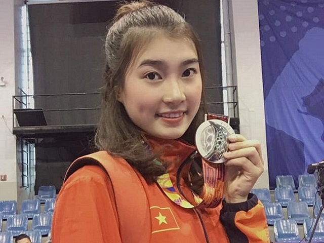 Bạn trẻ - Cuộc sống - Hot girl võ gậy bị "cướp" HCV Sea Games đẹp dịu dàng trong trẻo