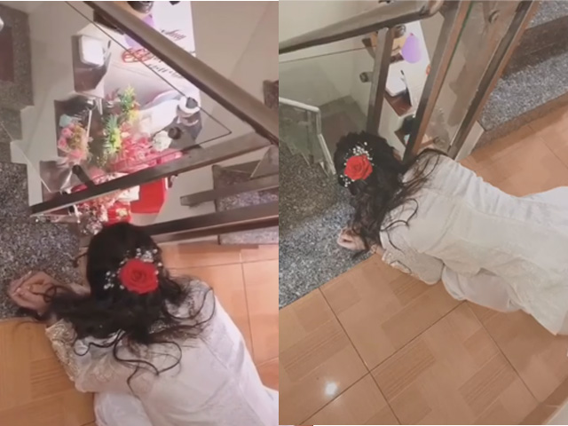Bạn trẻ - Cuộc sống - Clip: Ngày ăn hỏi, hành động hồn nhiên của cô dâu gây sốt