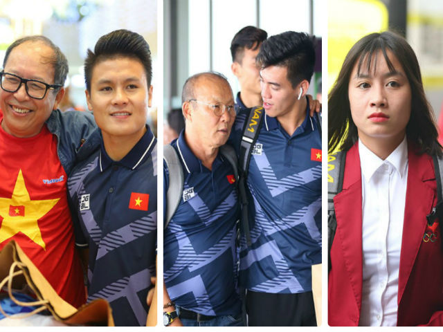 Bóng đá - Trực tiếp U22 Việt Nam về nước: Quang Hải bị fan "bao vây"