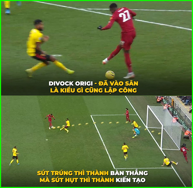 Chỉ cần tung Origi vào sân không ghi bàn thì cũng sẽ kiến tạo.
