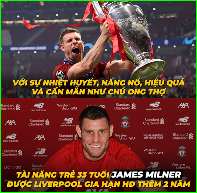 &#34;Tài năng trẻ&#34; James Milner được Liverpool ký tiếp hợp đồng 2 năm.