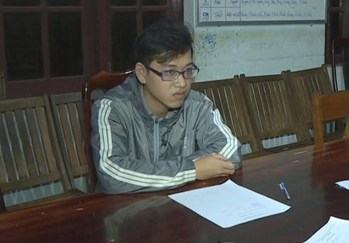 Đối tượng Bảo tại cơ quan điều tra