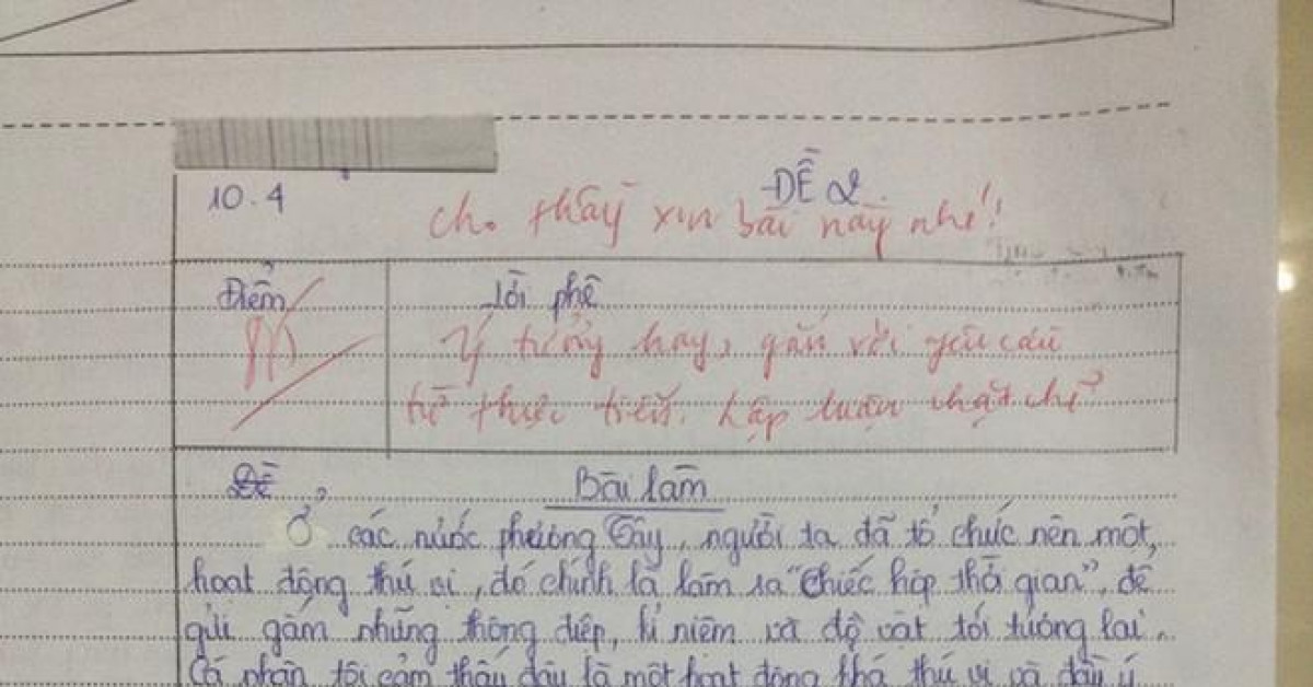 Giáo dục - du học - Bài văn với ý tưởng quá độc đáo khiến thầy giáo cũng phải "xin"