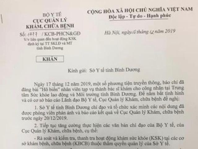 Sức khỏe đời sống - Làm rõ vụ “hô biến” nhân viên tạp vụ thành bác sĩ khám bệnh cho công nhân ở Bình Dương