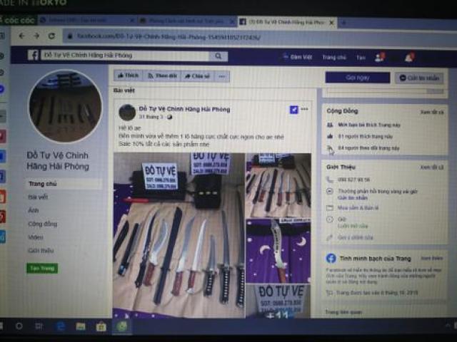 Pháp luật - Đột kích nhà của nick name “Đồ tự vệ chính hãng Hải Phòng”, thu nhiều "hàng nóng"