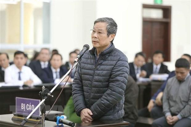 Bị cáo Nguyễn Bắc Son tại phiên toà - Ảnh: TTXVN