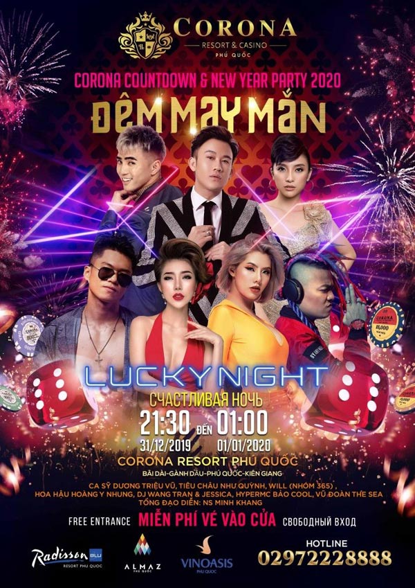 Thưởng thức ca nhạc miễn phí tại Corona Resort Phú Quốc Countdown Party 2020 - 1