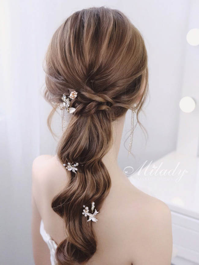 11 kiểu tóc Hàn Quốc cực đẹp cho cô dâu xinh ngất ngây như nàng thơ - 7