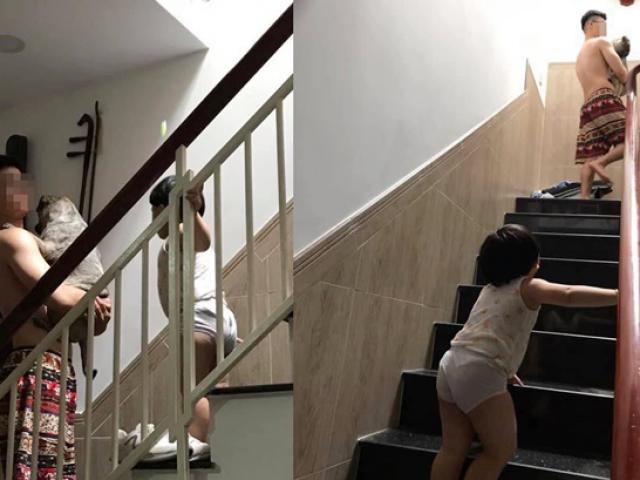 Bạn trẻ - Cuộc sống - Nhìn bố bế "kẻ thứ 3" lên ngủ cùng, cậu nhóc đứng dưới chân cầu thang mong ngóng đến là thương