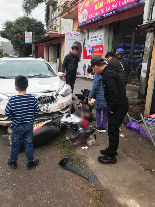 Hiện trường xảy ra vụ tai nạn giao thông. Ảnh: X.B.