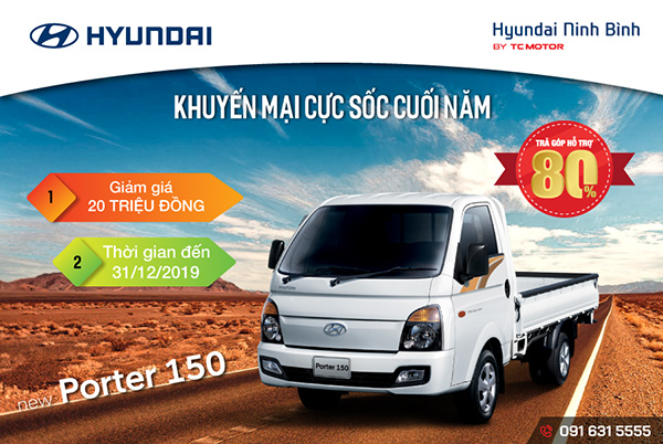 Hyundai Ninh Bình khuyến mại 20 triệu cho dòng tải nhẹ New Porter 150 - 1