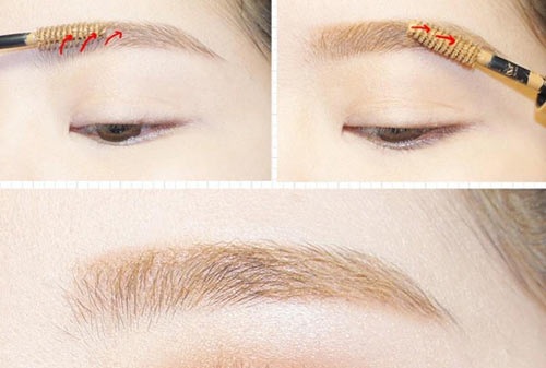 Chân mày ngang là điểm nhấn của style makeup này.