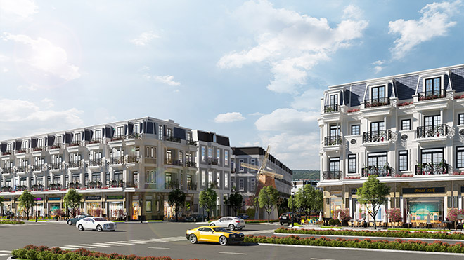 Phối cảnh phố thương mại dự án Nhơn Hội New City – Kỳ Co Gateway