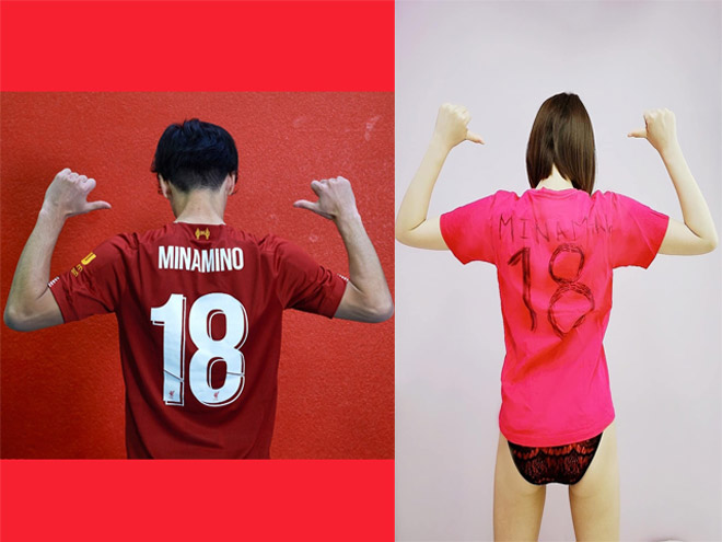 Fan nữ Nhật Bản chúc mừng Minamino gia nhập Liverpool bằng phong cách cực "độc"