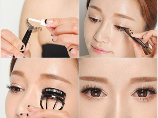 Làm đẹp - Đầy đủ bước gắn mi giả giúp mắt nàng đẹp long lanh