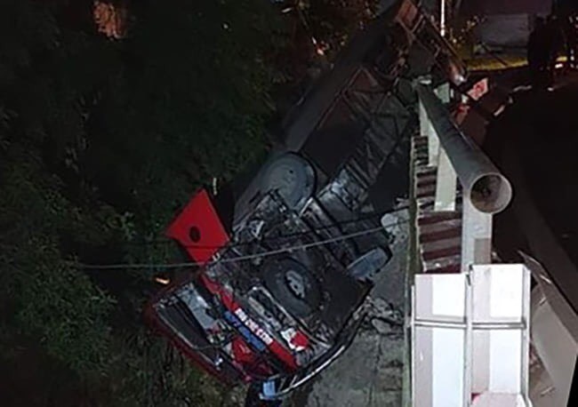 Hiện trường xảy ra vụ tai nạn giao thông. Ảnh. B. Đ