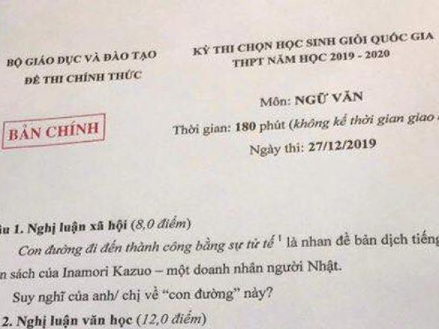 Giáo dục - du học - Chuyên gia nói gì về đề thi học sinh giỏi quốc gia nhắc đến 'sự tử tế'