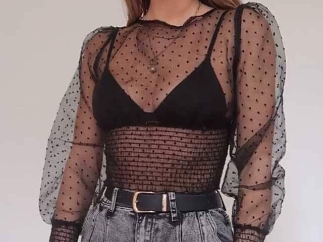 Thời trang - 4 gợi ý phối đồ điệu với chiếc áo xuyên thấu tưởng khó mặc