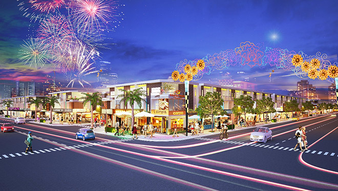 Phố thương mại Lộc Phát là dự án đang thu hút nhà đầu tư tại thị xã Bến Cát.