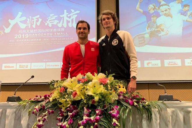 Federer và Zverev so tài kịch tính ở Hàng Châu (Trung Quốc) tối 29/12