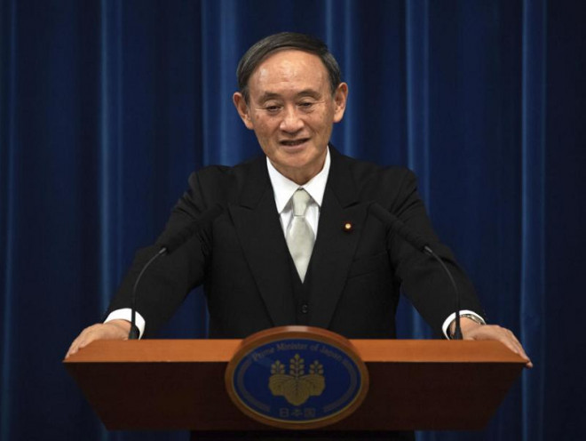 Tân Thủ tướng Nhật Yoshihide Suga. Ảnh: AP