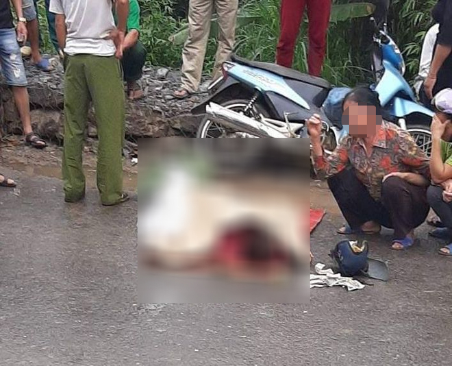 Người thân gào khóc bên thi thể cô gái.