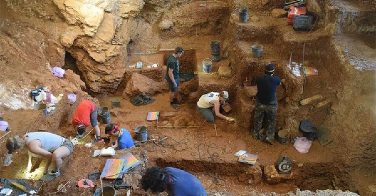 Hiện trường khai quật - Ảnh do nhóm nghiên cứu cung cấp