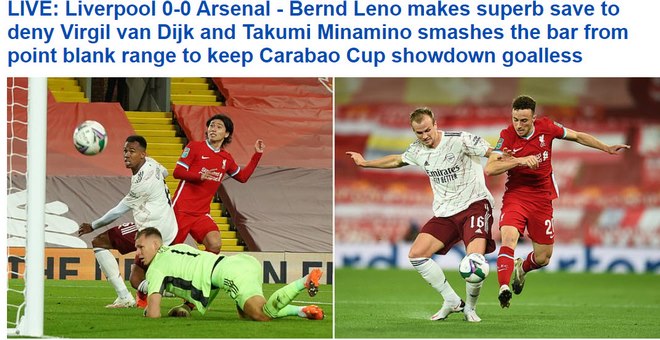Báo chí Anh ca ngợi màn trình diễn của thủ thành Leno
