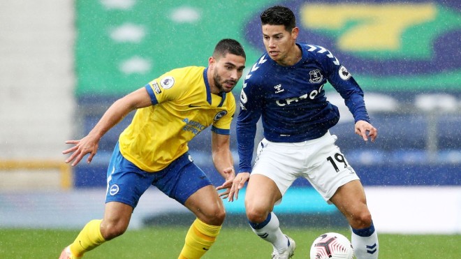 Video highlight trận Everton - Brighton: Ngỡ ngàng "tội đồ", James Rodriguez cứu nguy (H1) - 1