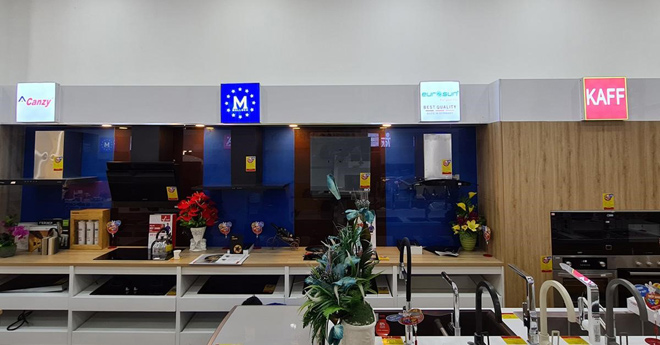 Showroom Bếp Xanh trưng bày những thương hiệu nhà bếp nổi tiếng