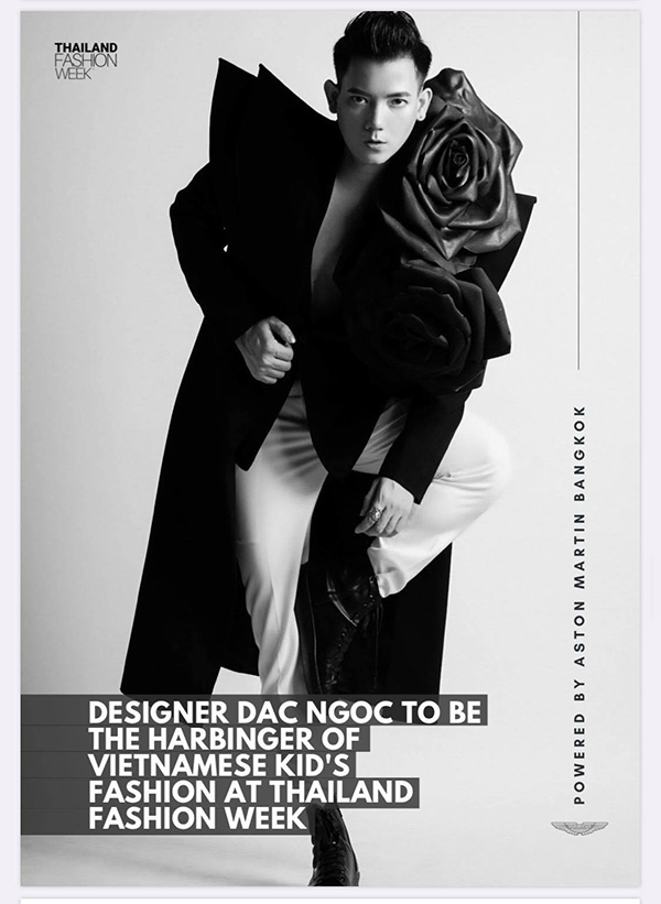 Lê Trần Đắc Ngọc và thương hiệu thời trang của mình xuất hiện trên tạp chí hàng đầu Thái Lan DE MODE.