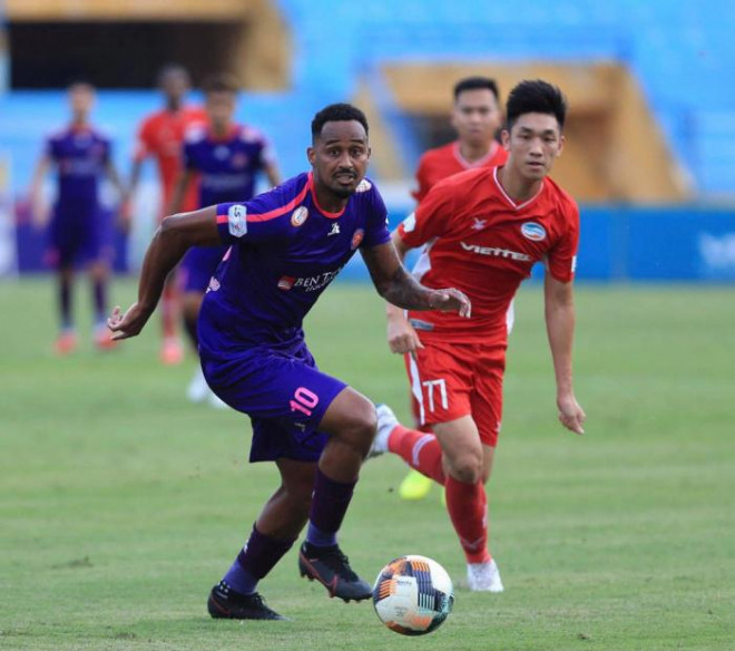 Tiền đạo Pedro của Sài Gòn FC là một trong những chân sút nguy hiểm nhất V-League 2020. Ảnh: VPF