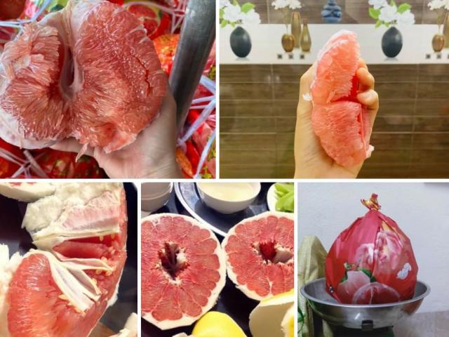 Thị trường - Tiêu dùng - Bưởi Tàu tép trắng “thất sủng”, thương lái “tung hàng” bưởi tép đỏ vỏ vàng không hạt