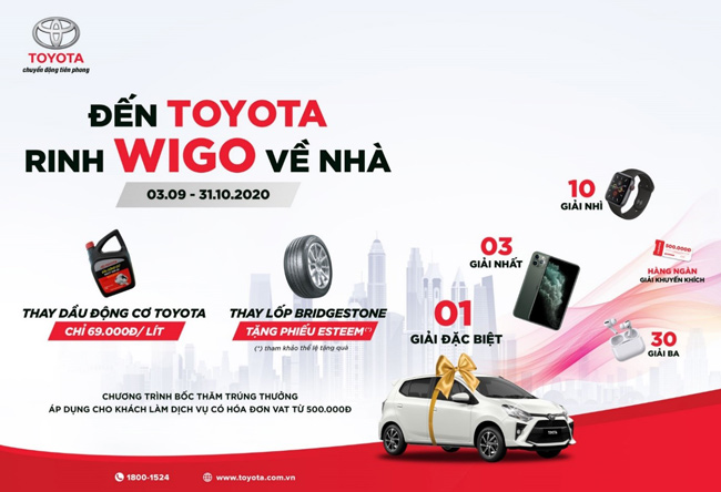 Chương trình tri ân “Đến Toyota, Rinh Wigo về nhà” kéo dài đến hết tháng 10/2020