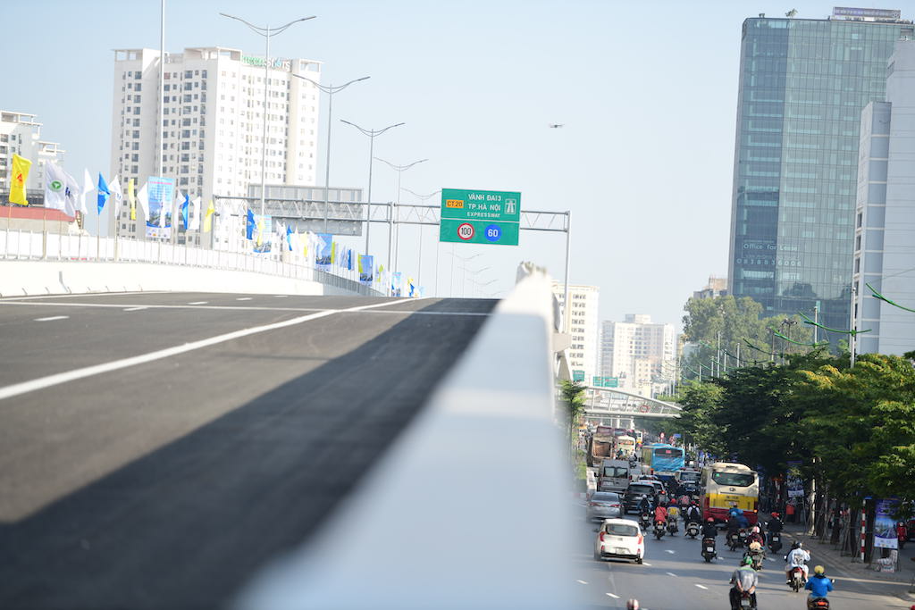 Đến nay các hạng mục của dự án đã hoàn thành 100%. Từ kết cấu, sơn kẻ đường và biển báo giao thông, đèn chiếu sáng…