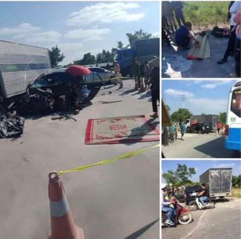 Hiện trường vụ tai nạn.