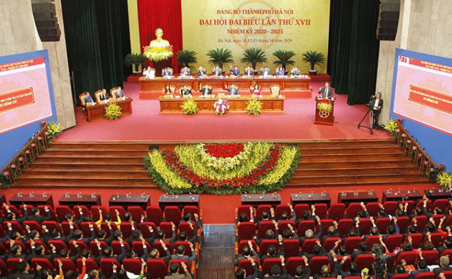 Đại hội đại biểu lần thứ XVII (nhiệm kỳ 2020-2025) Đảng bộ TP Hà Nội chính thức khai mạc