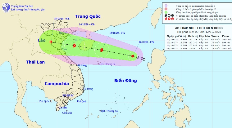Diễn biến mới của áp thấp nhiệt đới sắp mạnh thành bão trên Biển Đông - 1