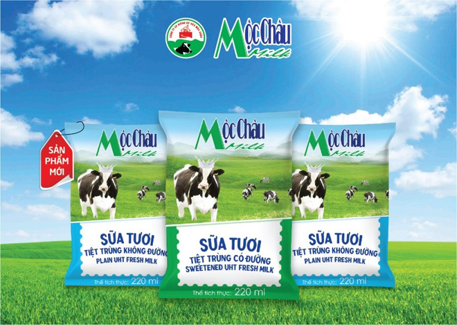 Mộc Châu Milk ra mắt sản phẩm Sữa tươi tiệt trùng bịch giấy dung tích 220ml
