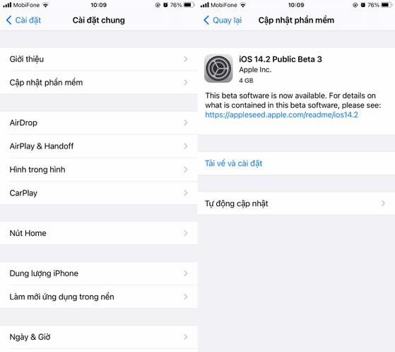 Apple phát hành đồng loạt iOS 14.1 và iOS 14.2 beta 3.