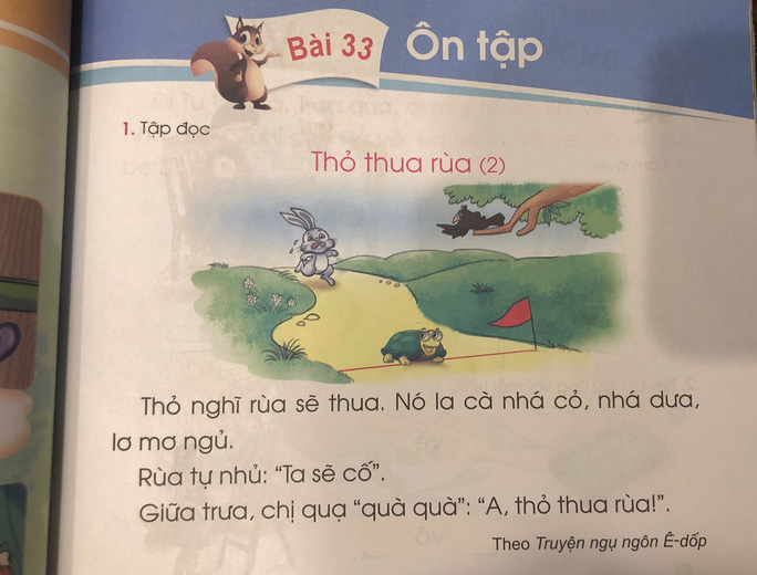 Nhiều ý kiến cho rằng từ “nhá”, “chả” được các tác giả dùng trong sách giáo khoa Tiếng Việt 1 là chưa chuẩn. (Ảnh: NLĐ).