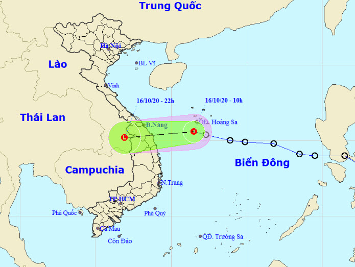 Áp thấp nhiệt đới di chuyển “thần tốc”, đổ bộ vào miền Trung trong chiều tối nay (16/10) - 1