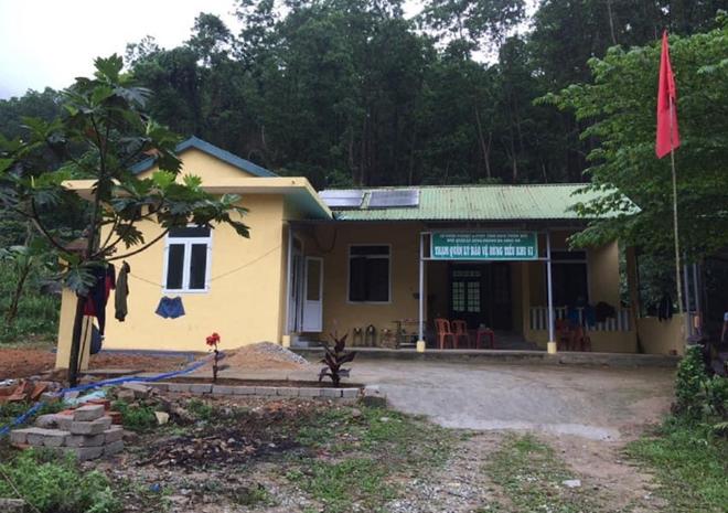 Trạm bảo vệ rừng tiểu khu 67 trước thời điểm sạt lở đất.